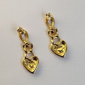Very VTG Heart Drop Stud Earrings